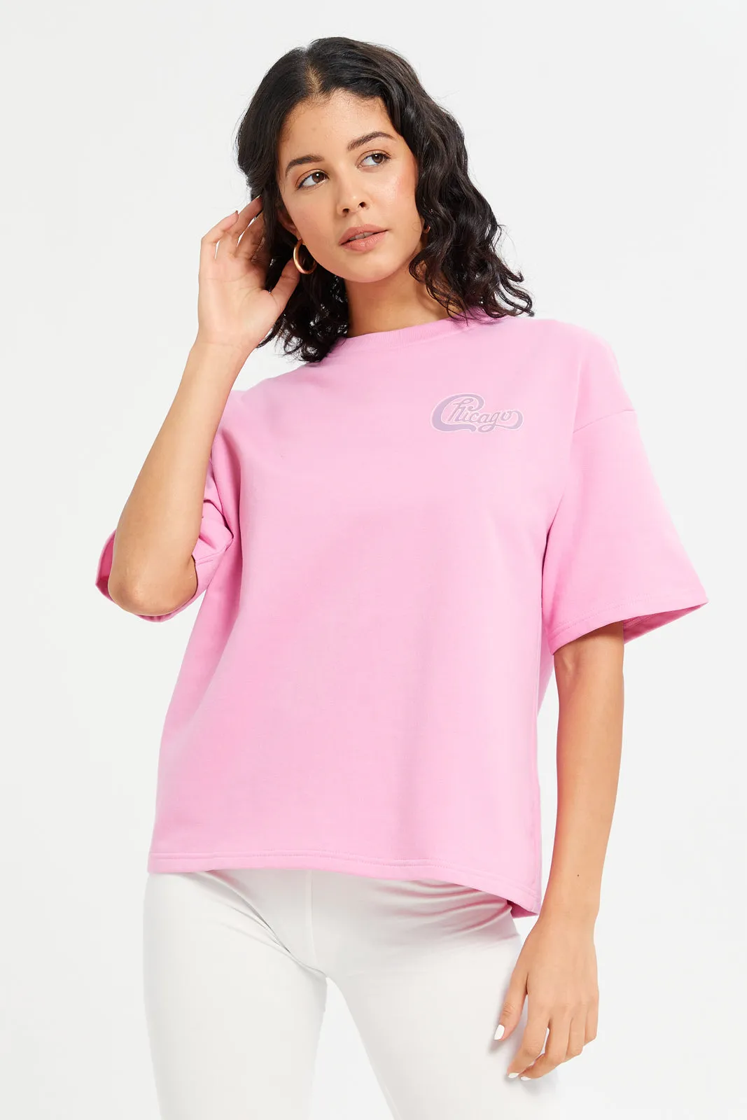 Woman Pink Printed Active Top sold by Redtag