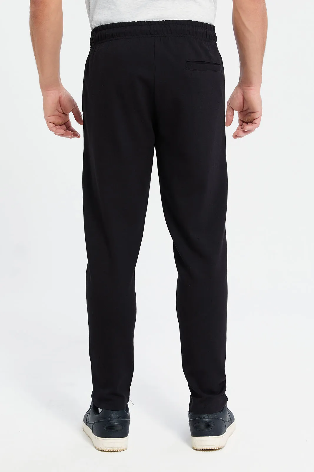 Men Black Pull-On Trousers sold by Redtag product image thumbnail 3