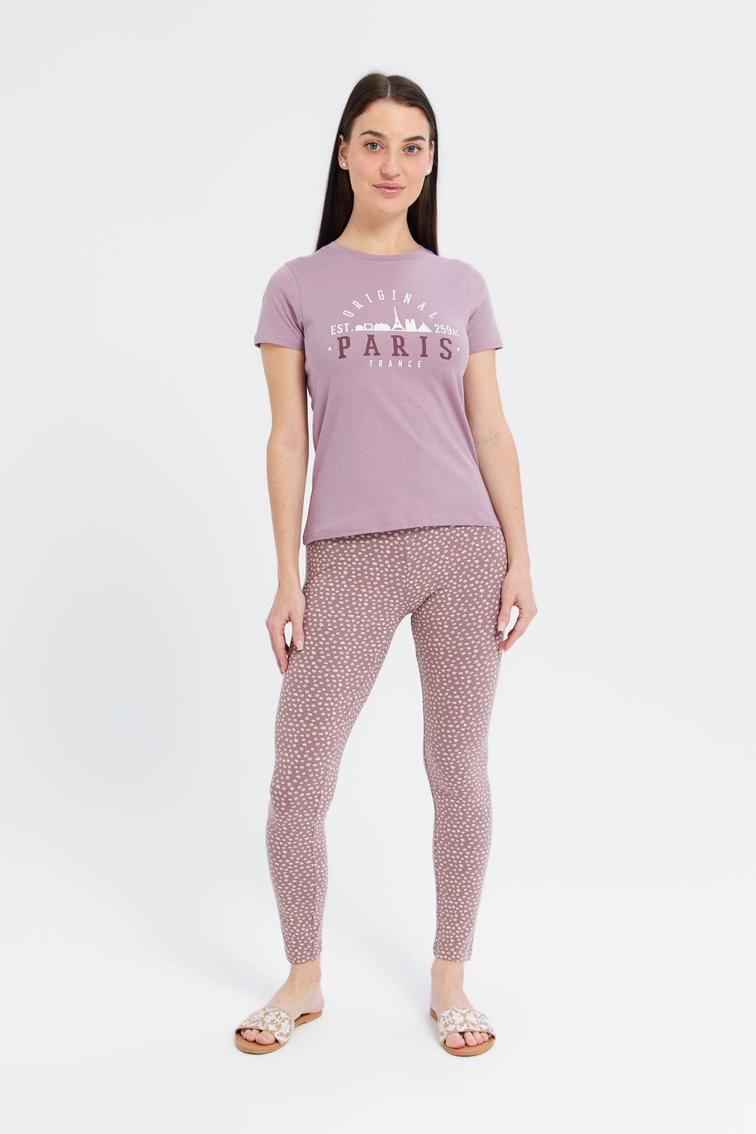 Women Mauve Paris Printed T-Shirt sold by Redtag product image thumbnail 2