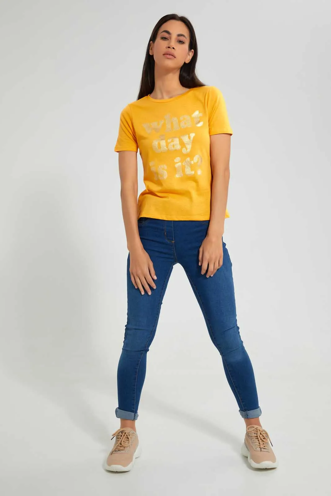 Yellow Printed T-Shirt sold by Redtag product image thumbnail 2
