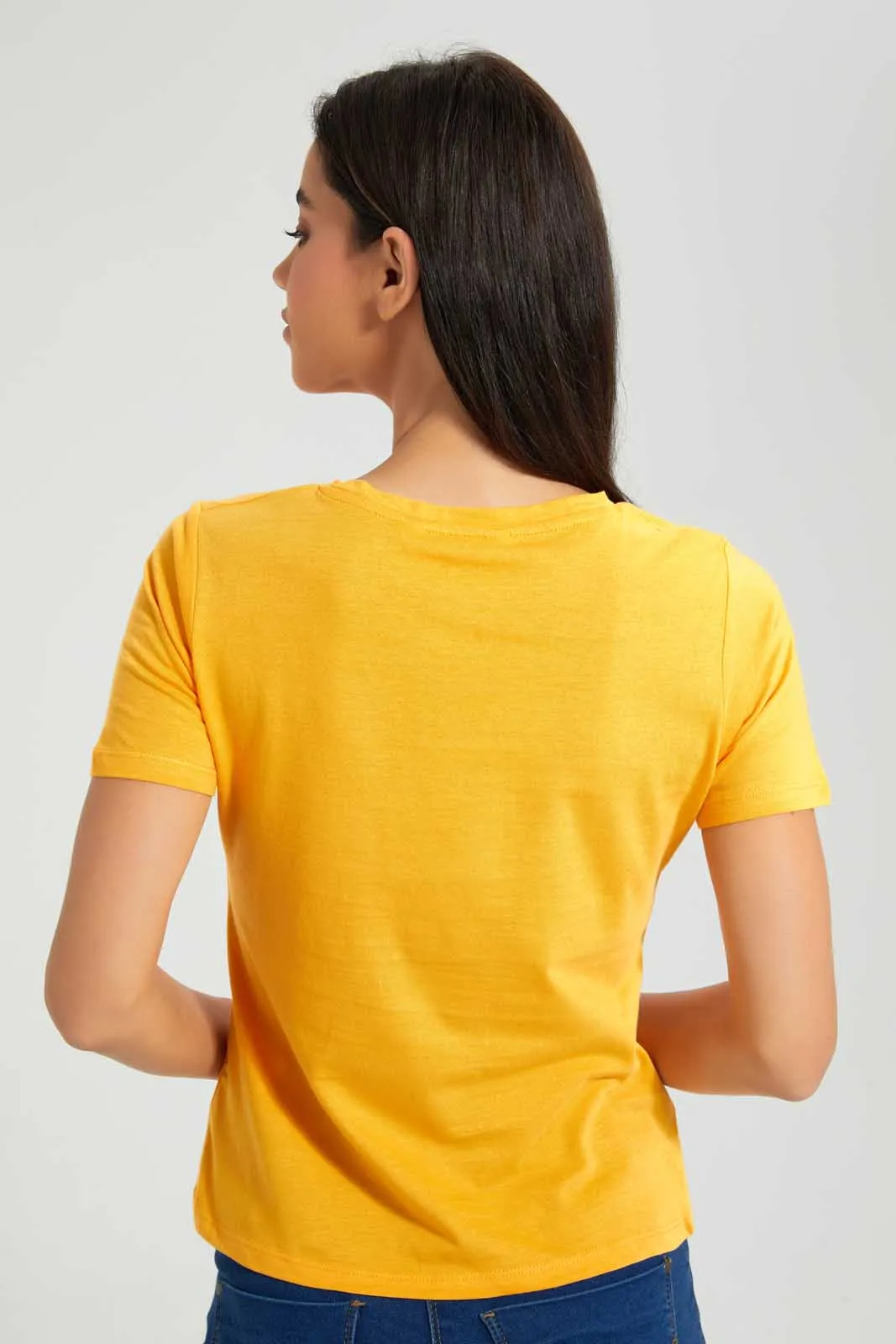 Yellow Printed T-Shirt sold by Redtag product image thumbnail 4