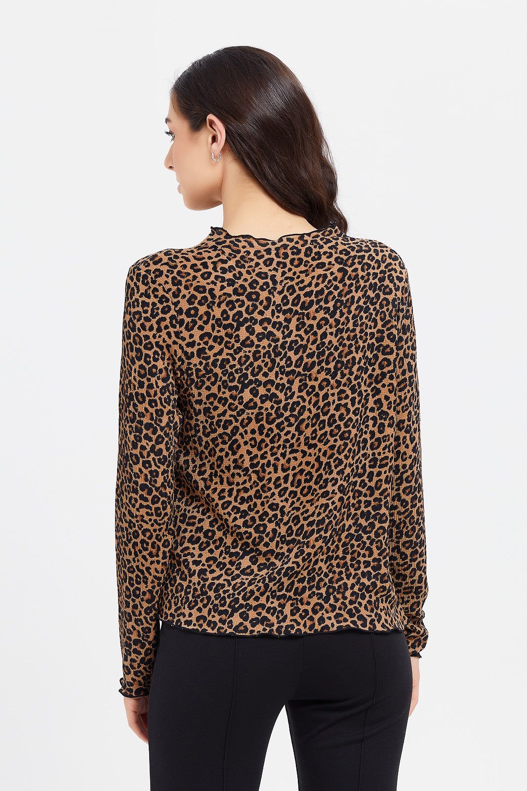 Women Brown Printed Long Sleeve Top sold by Redtag product image thumbnail 3