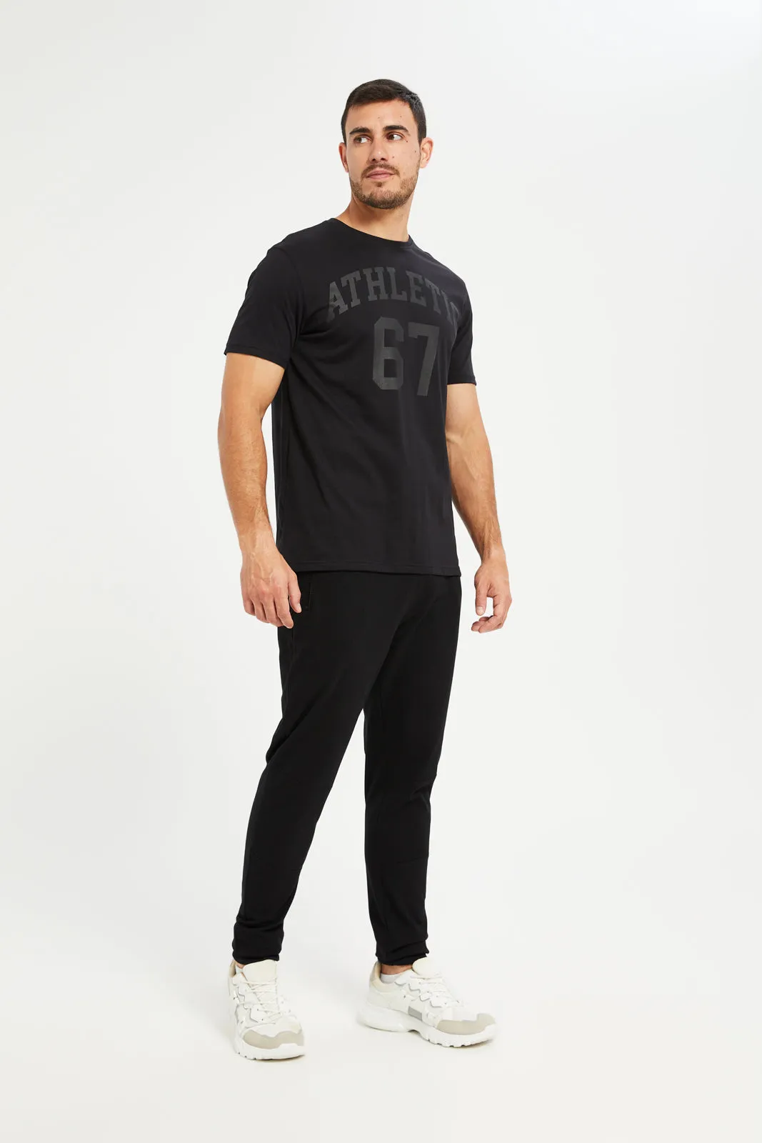 Men Black Graphic Printed T-Shirt sold by Redtag product image thumbnail 2