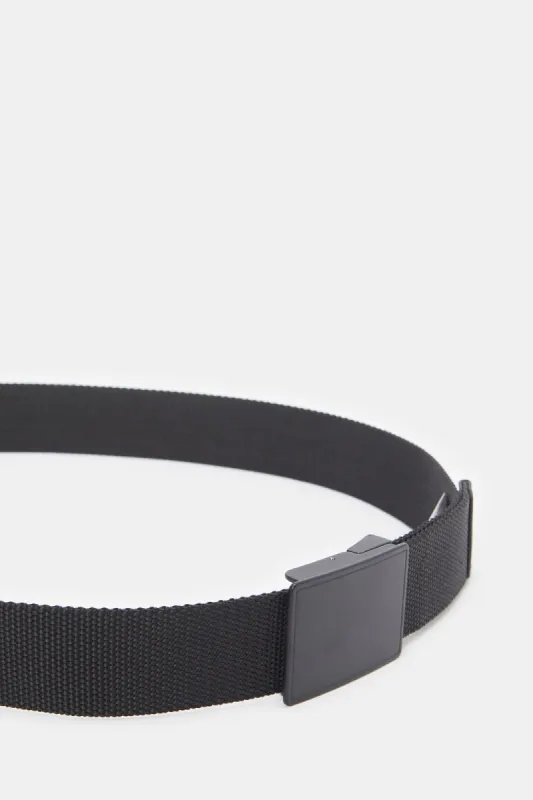 Men Black Plain Casual Belt sold by Redtag