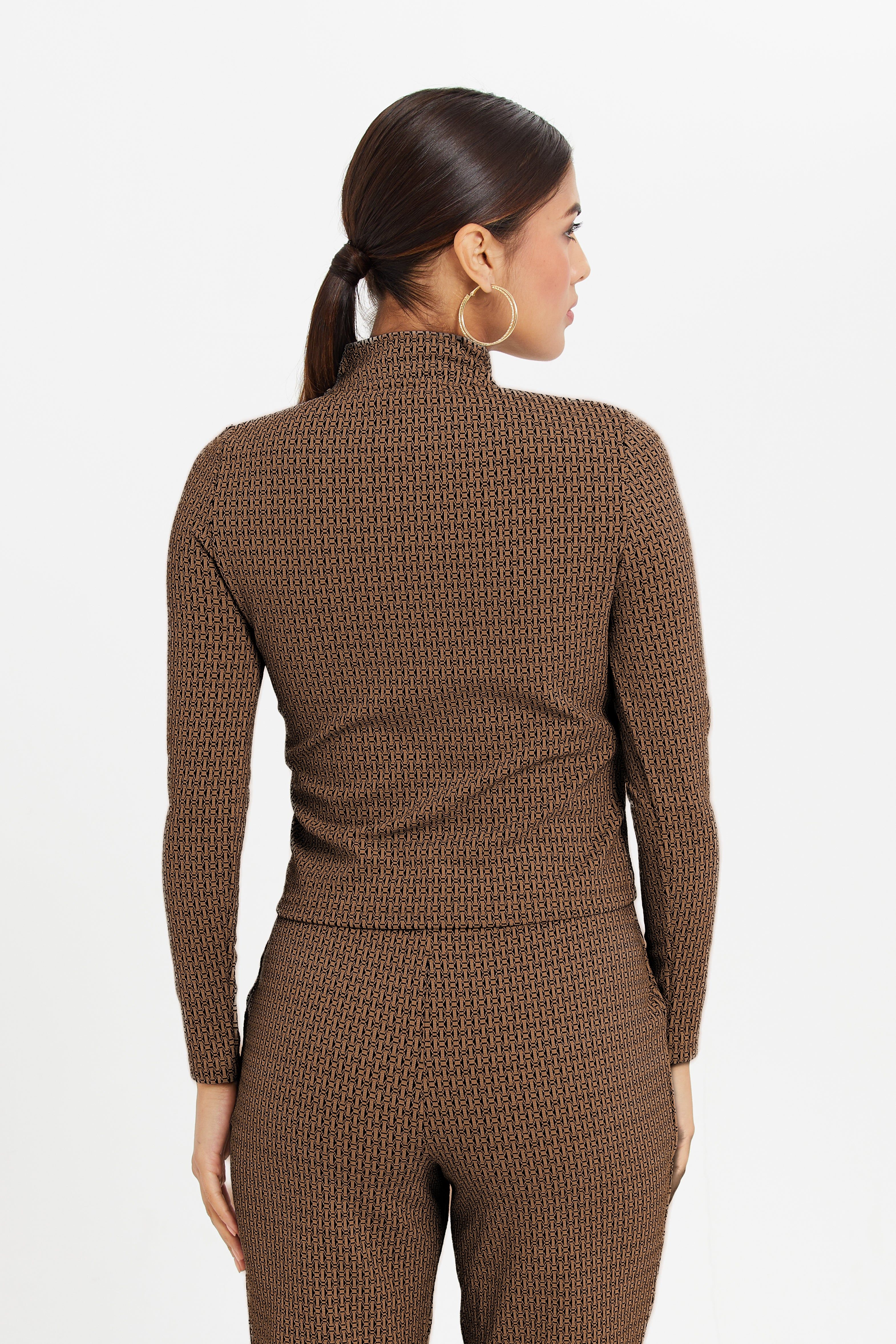 Women Brown Turtle Neck Top sold by Redtag product image thumbnail 3