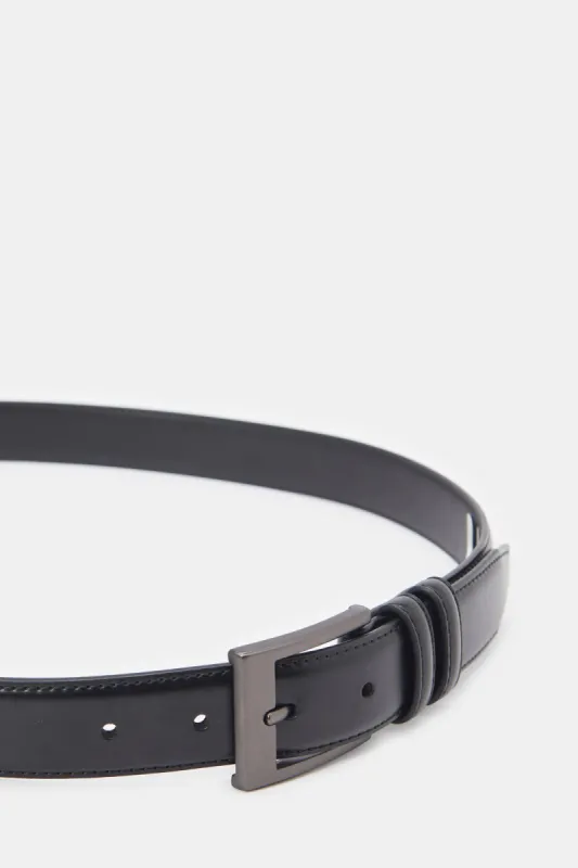 Men Black Plain Belt sold by Redtag