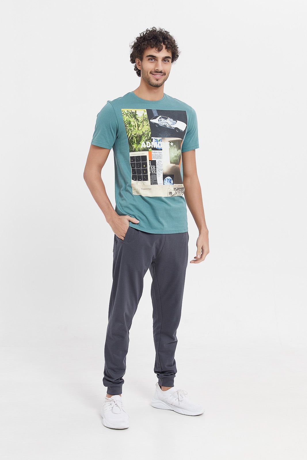 Men Charcoal Jog Pants sold by Redtag product image thumbnail 2