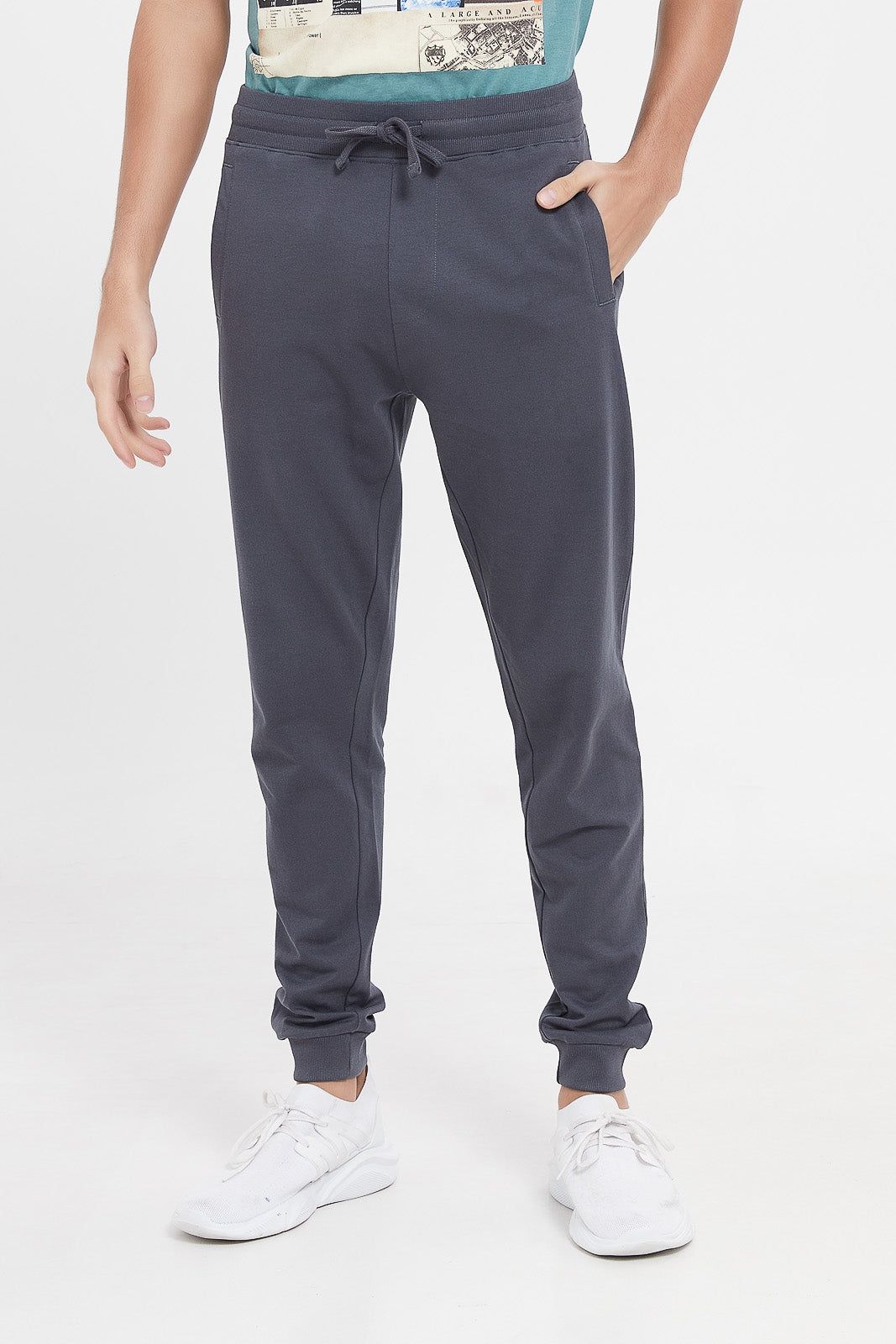 Men Charcoal Jog Pants sold by Redtag