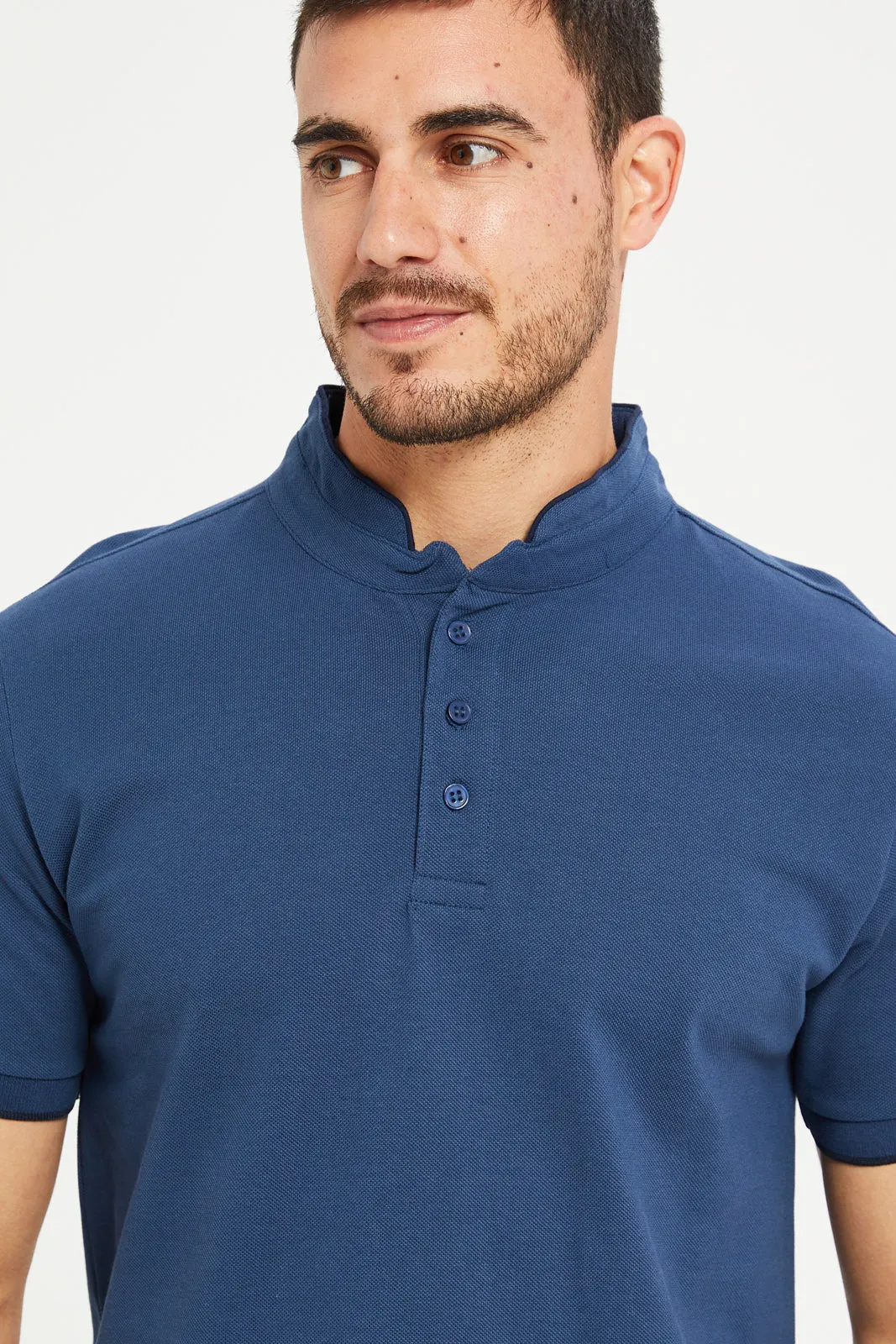 Men Blue Polo Shirt sold by Redtag product image thumbnail 4