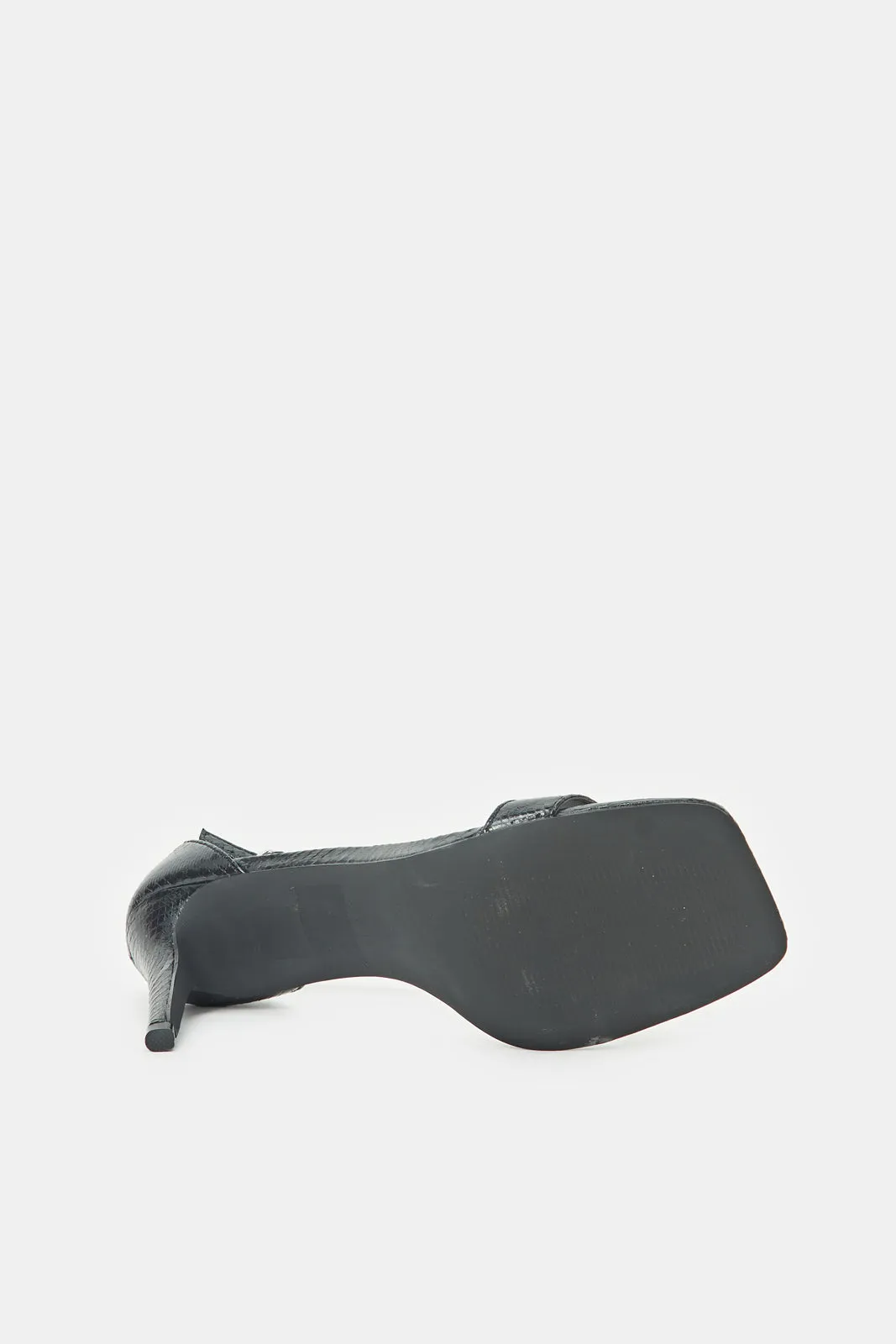 Women Black Strappy Sandal sold by Redtag product image thumbnail 5