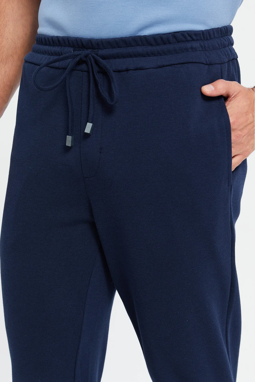 Men Navy Elasticated Waistband Active Trousers sold by Redtag product image thumbnail 4