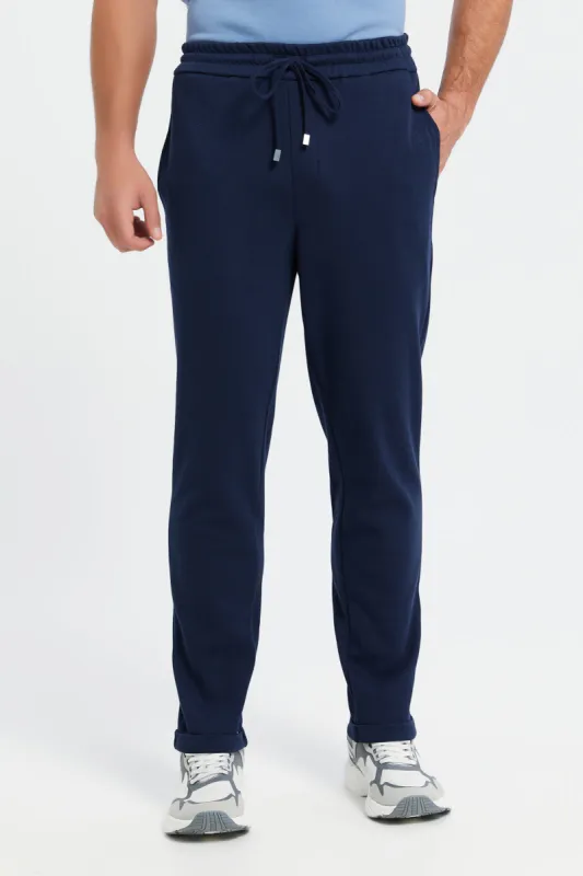 Men Navy Elasticated Waistband Active Trousers sold by Redtag