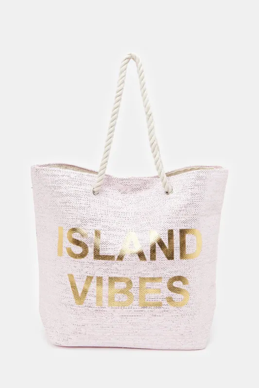 Women Gold Sequins Beach Bag sold by Redtag