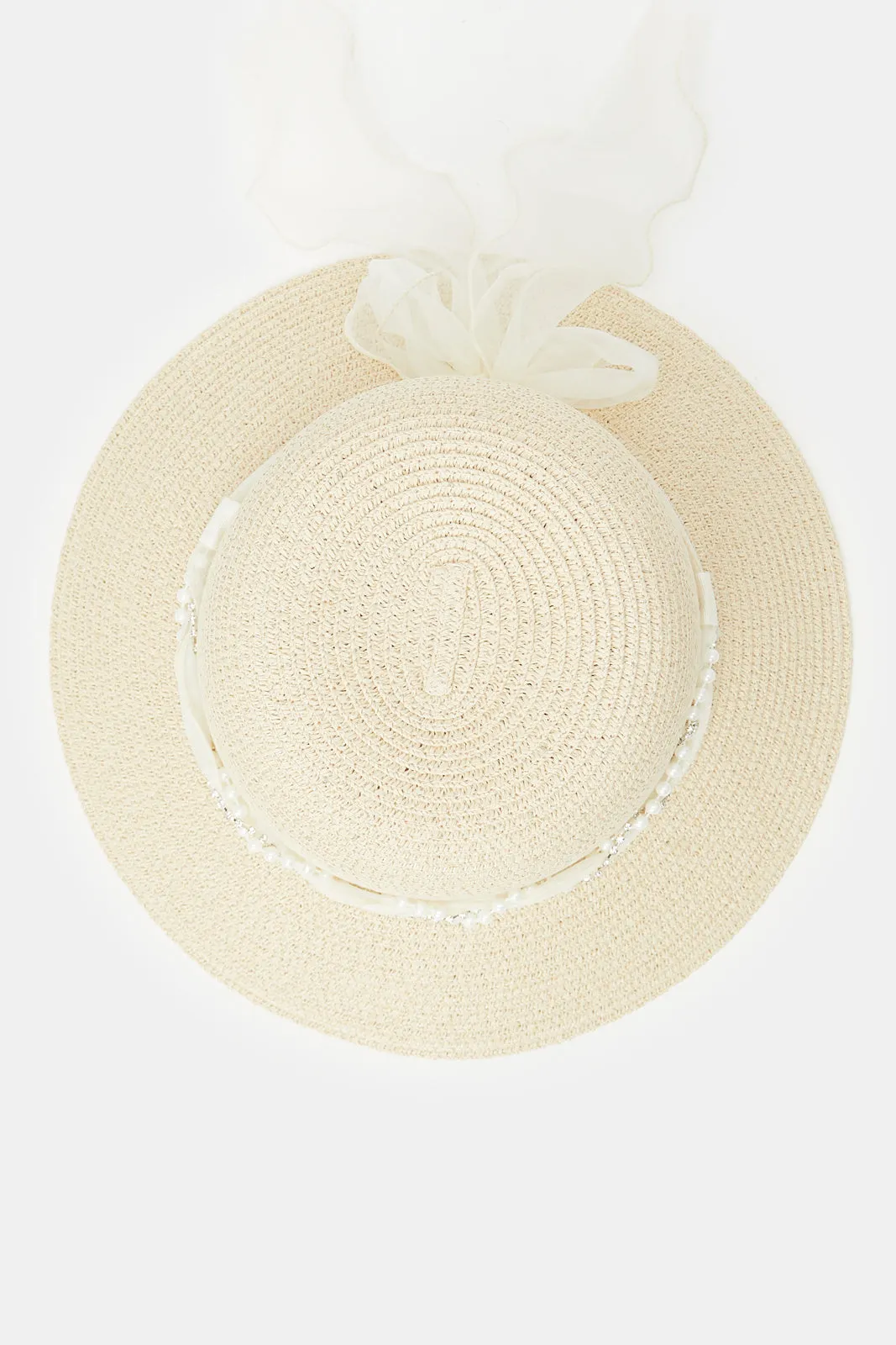 Women Beige Band Embellished Hat sold by Redtag product image thumbnail 3