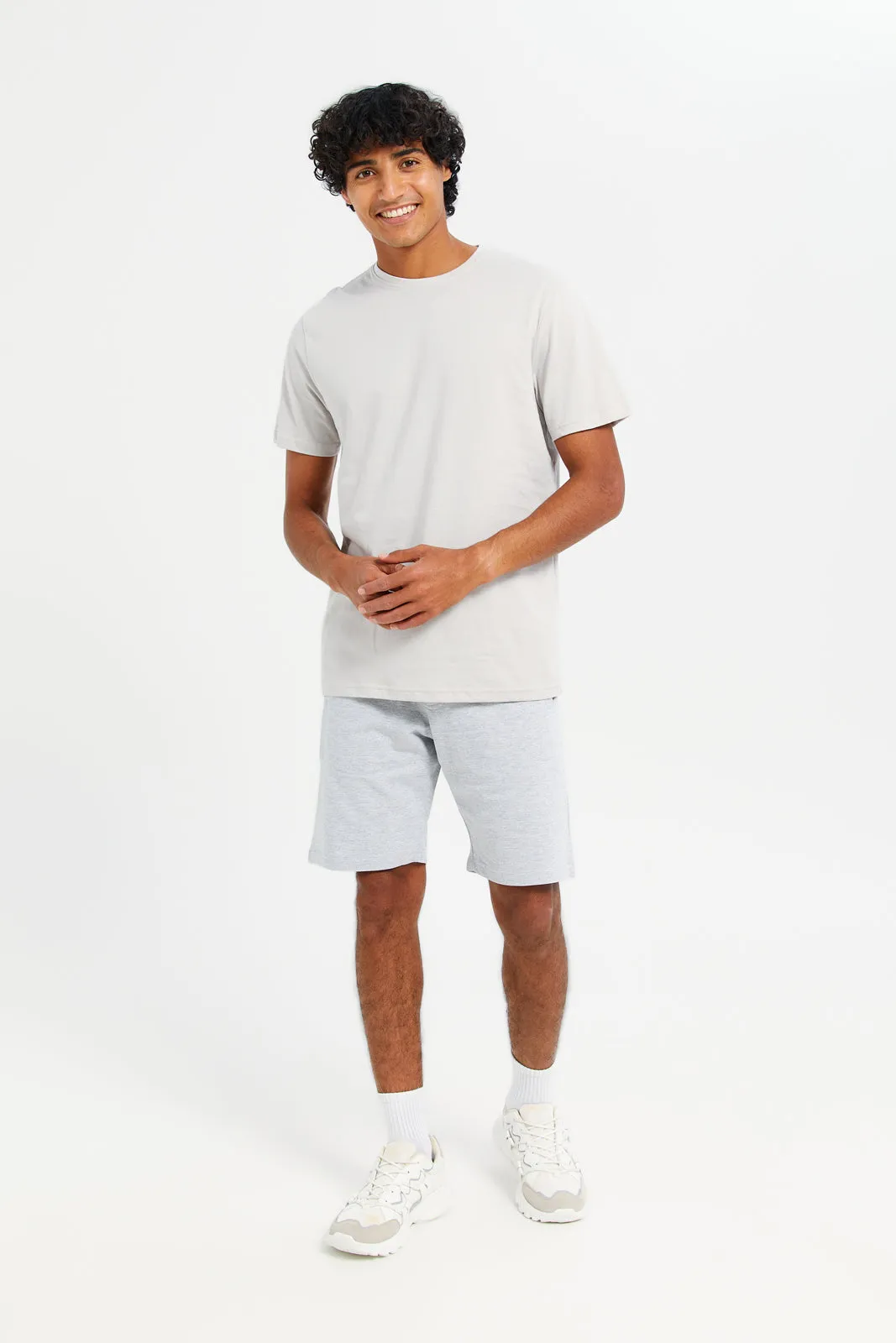 Men Grey Round Neck T-Shirt sold by Redtag product image thumbnail 2