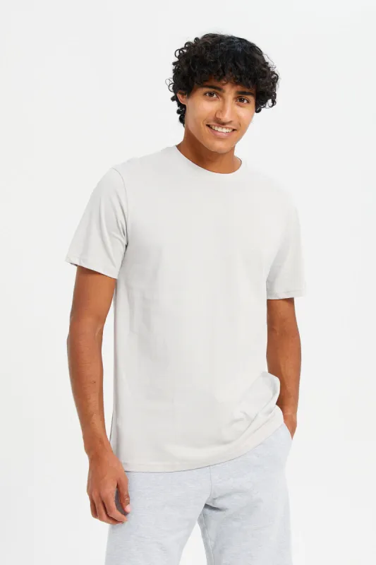 Men Grey Round Neck T-Shirt sold by Redtag