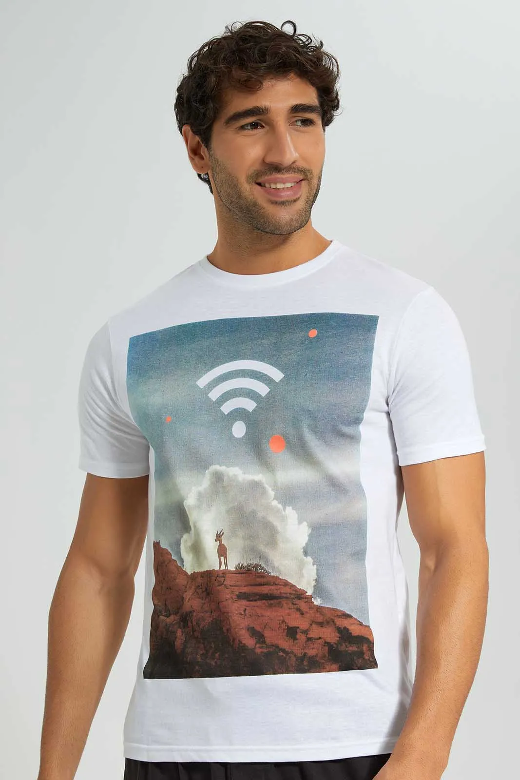 White Graphic T-Shirt sold by Redtag