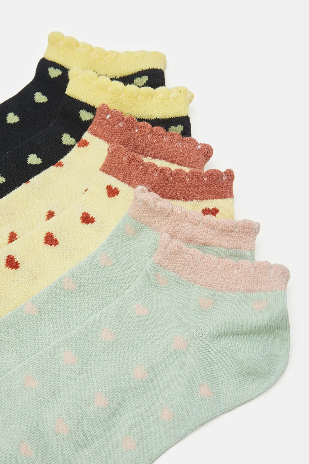 Women Assorted Polka Dots Ankle Socks (Pack of 3) sold by Redtag product image thumbnail 3