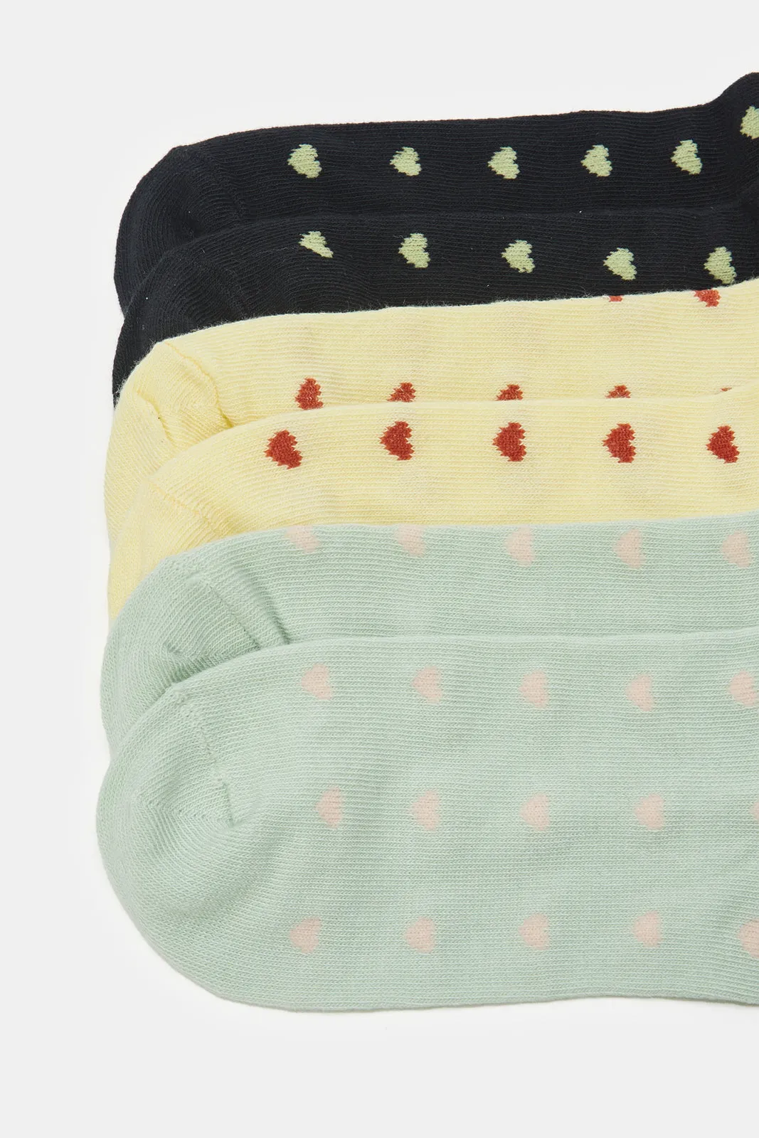 Women Assorted Polka Dots Ankle Socks (Pack of 3) sold by Redtag product image thumbnail 2