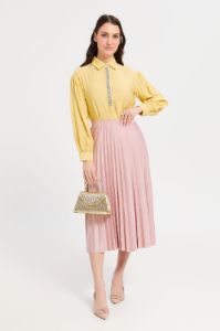 Women Yellow Embellished Trim Detailed Blouse sold by Redtag