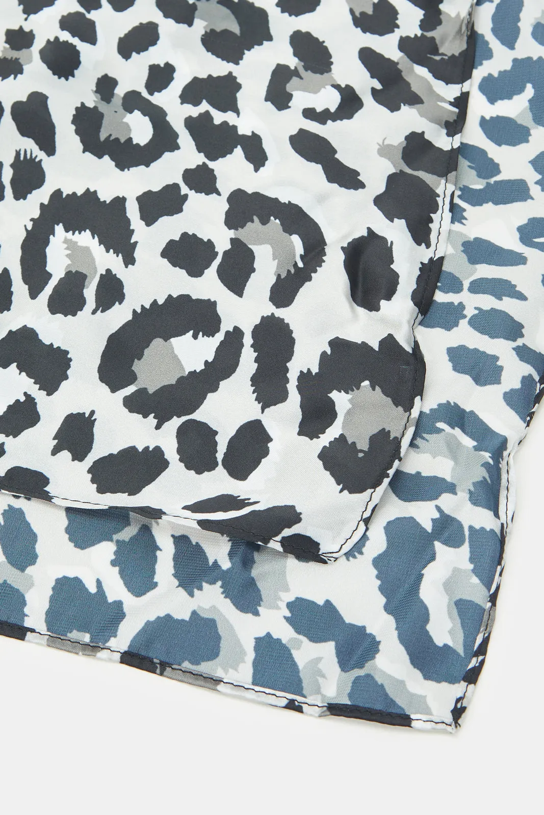 Women Black And Beige Animal Print Pleated Neckerchief sold by Redtag product image thumbnail 3