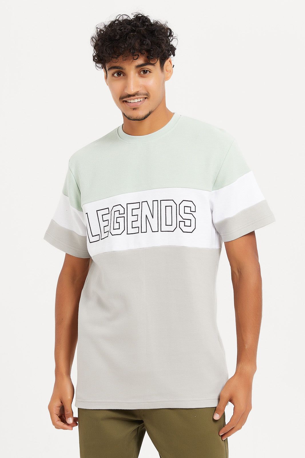 Men Multicolour Ottoman Neck T-Shirt sold by Redtag