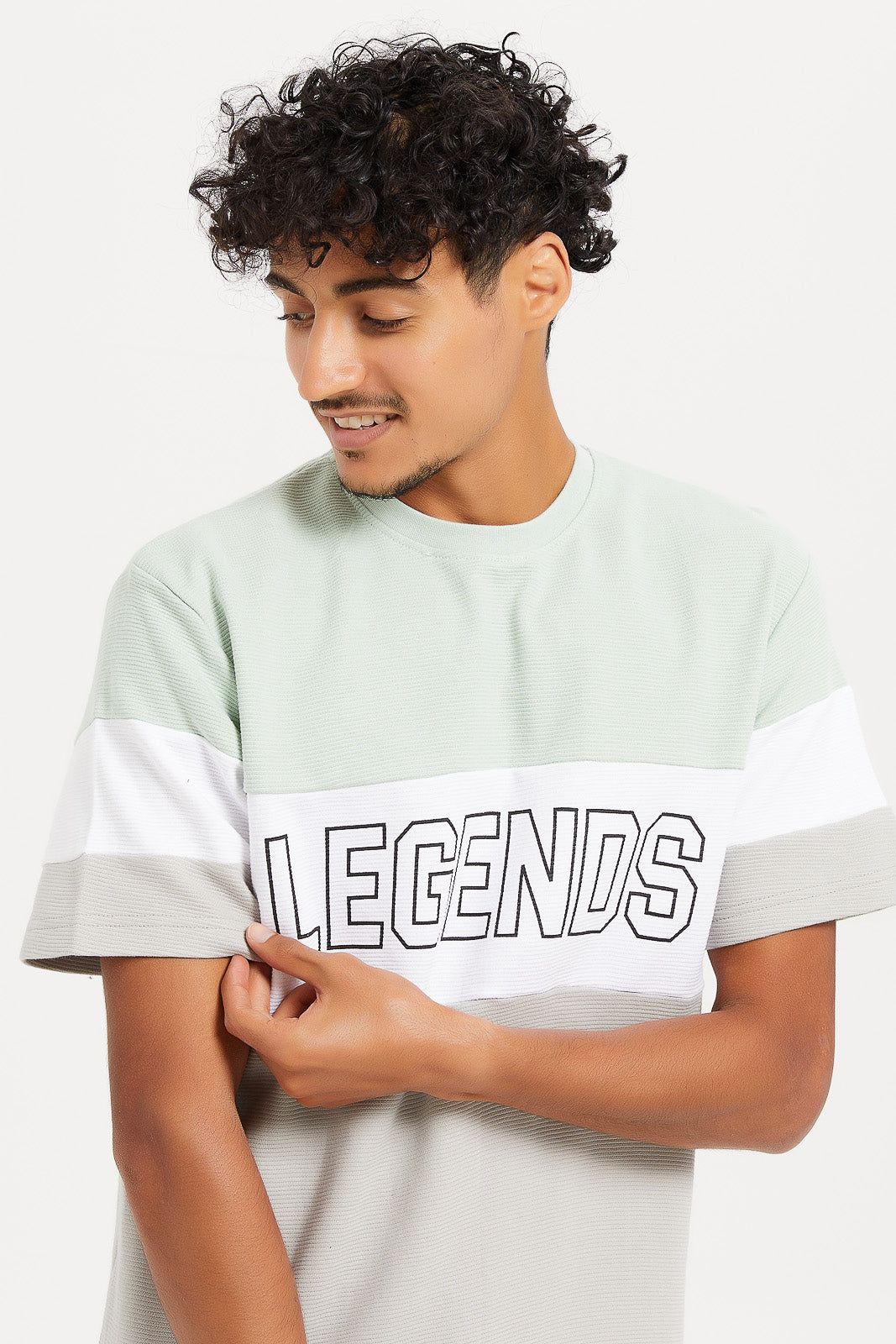 Men Multicolour Ottoman Neck T-Shirt sold by Redtag product image thumbnail 4