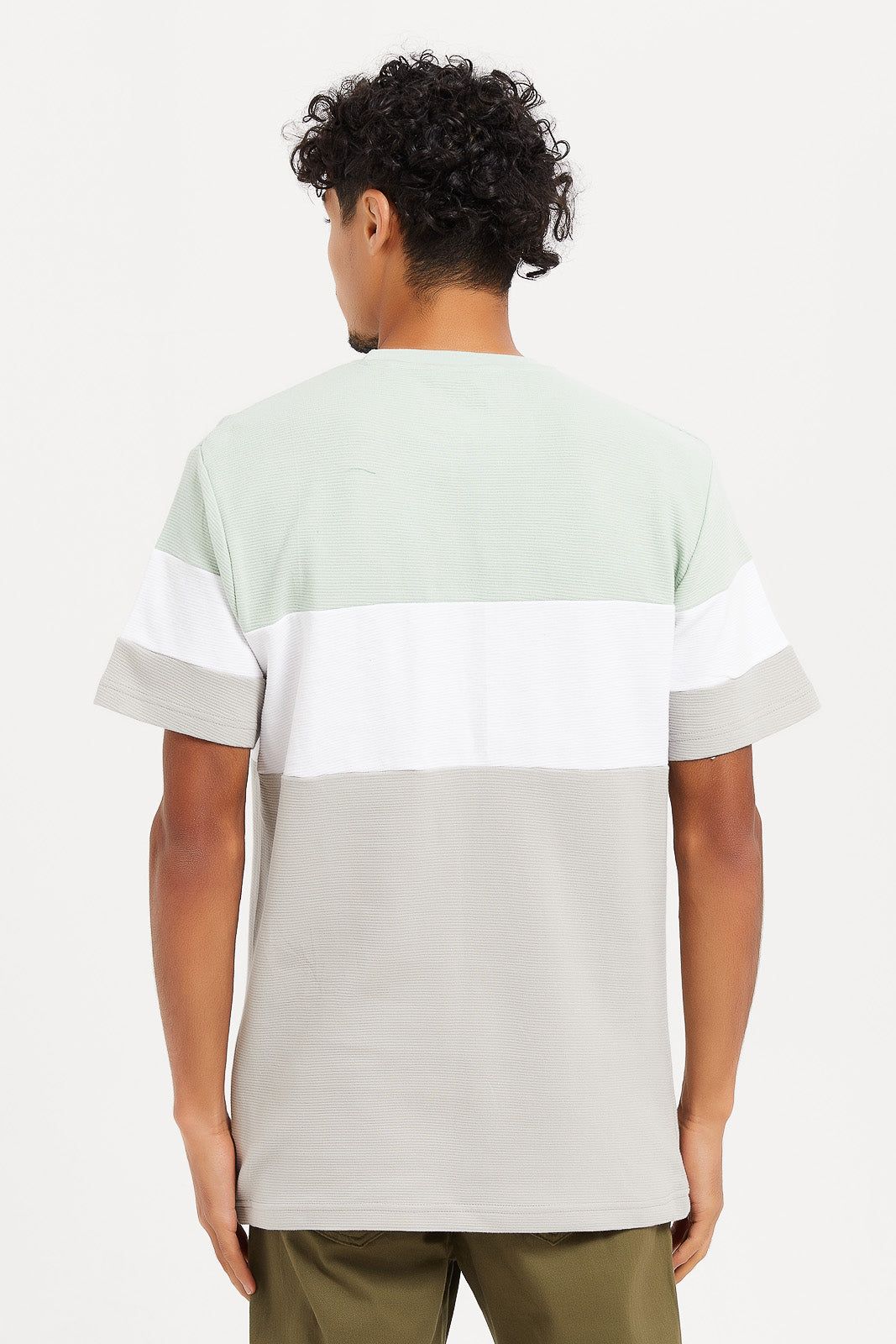 Men Multicolour Ottoman Neck T-Shirt sold by Redtag product image thumbnail 3