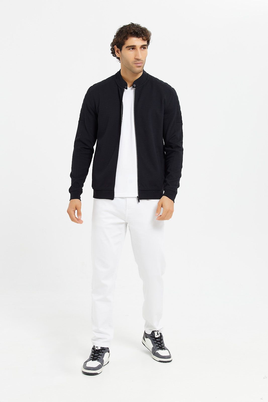 Men Black Biker Jacket sold by Redtag product image thumbnail 2