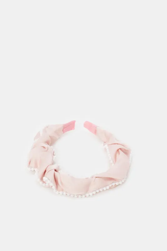 Women Pink Pearls Headband sold by Redtag