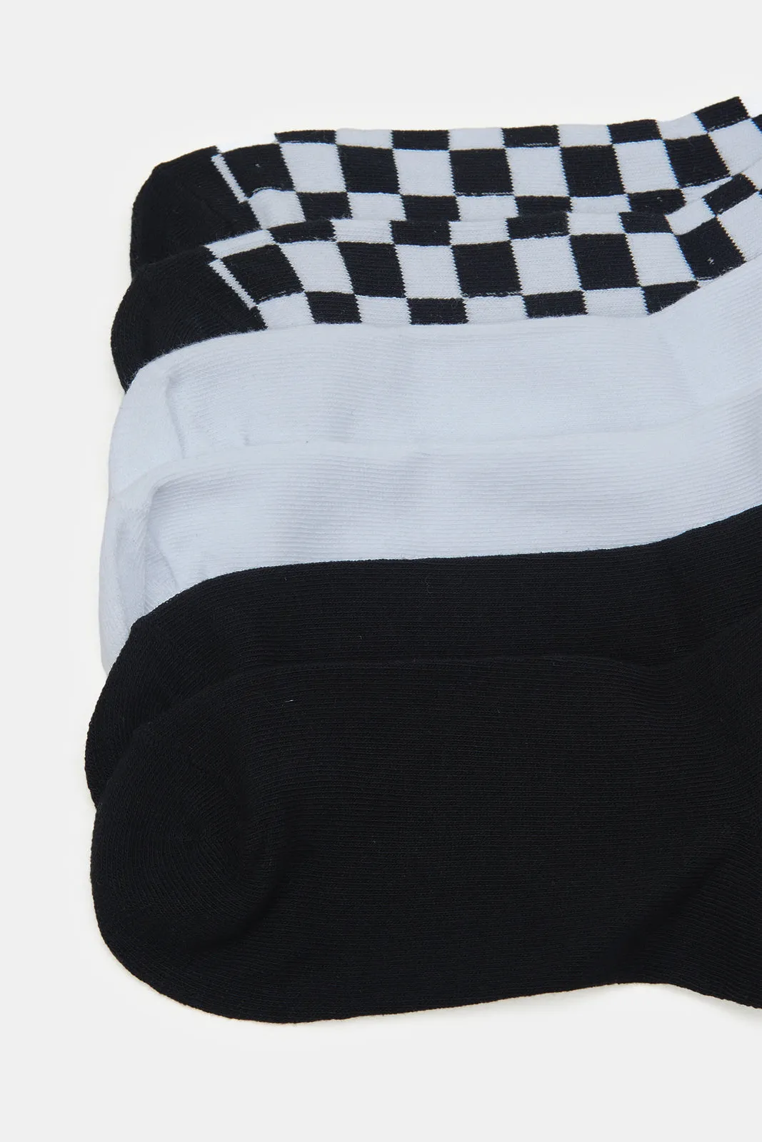 Women White And Black Checkered Sporty Length Socks (3 Pairs) sold by Redtag product image thumbnail 2