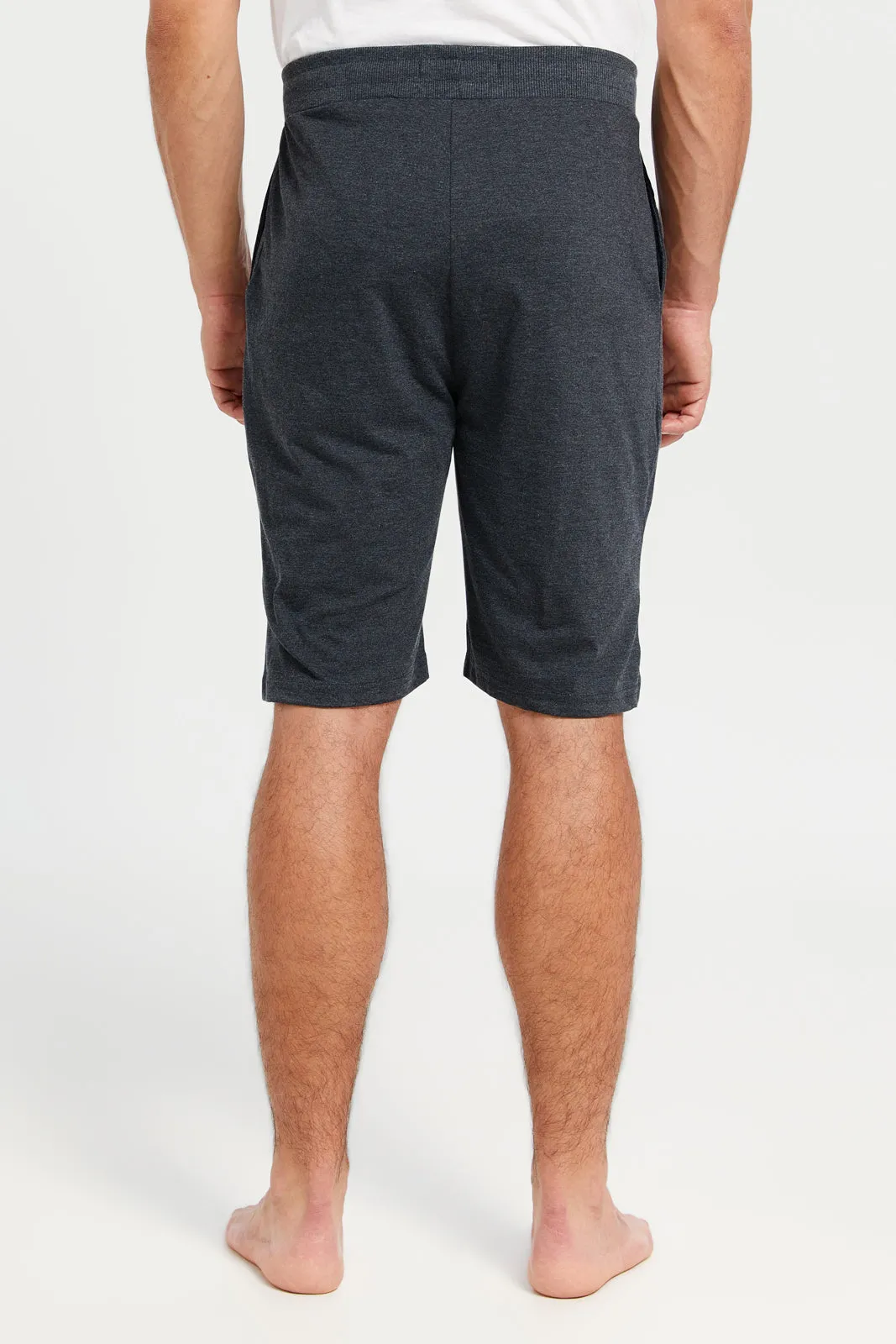 Men Charcoal And Grey Pyjama Short Set (Pack Of 2) sold by Redtag product image thumbnail 4