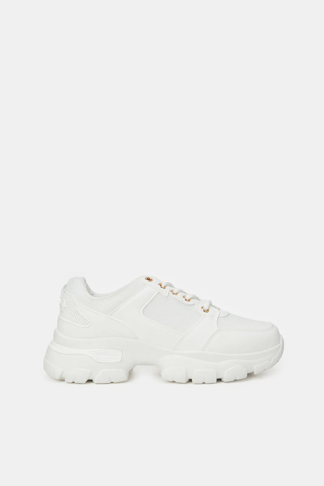 Women White Chunky Sneakers sold by Redtag