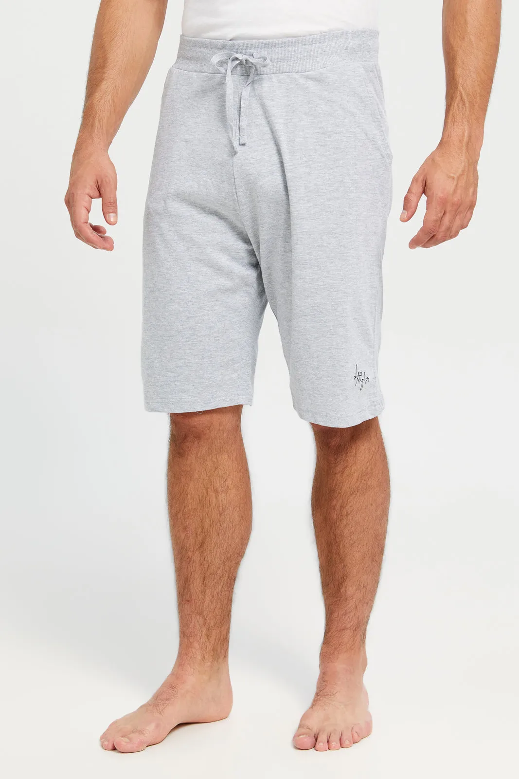 Men Charcoal And Grey Pyjama Short Set (Pack Of 2) sold by Redtag product image thumbnail 2