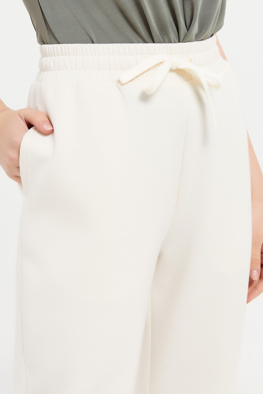 Women Ecru Relaxed Jogger sold by Redtag product image thumbnail 4