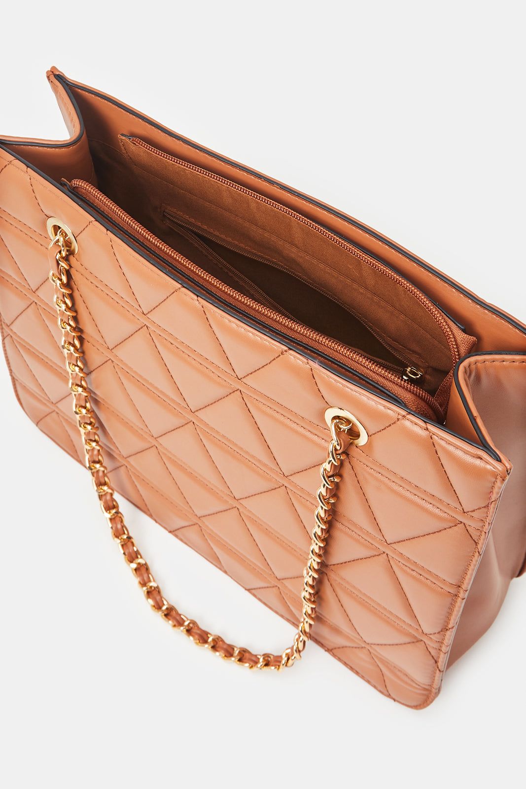 Women Tan Embellished Soft Tote Bag sold by Redtag product image thumbnail 4