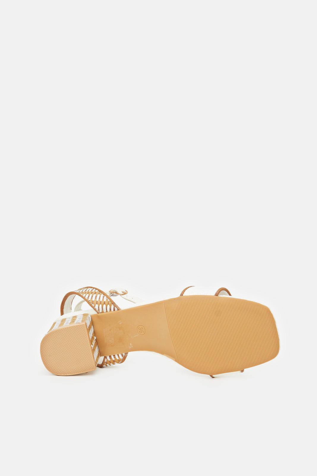 Women White Block Heel Sandals sold by Redtag product image thumbnail 5