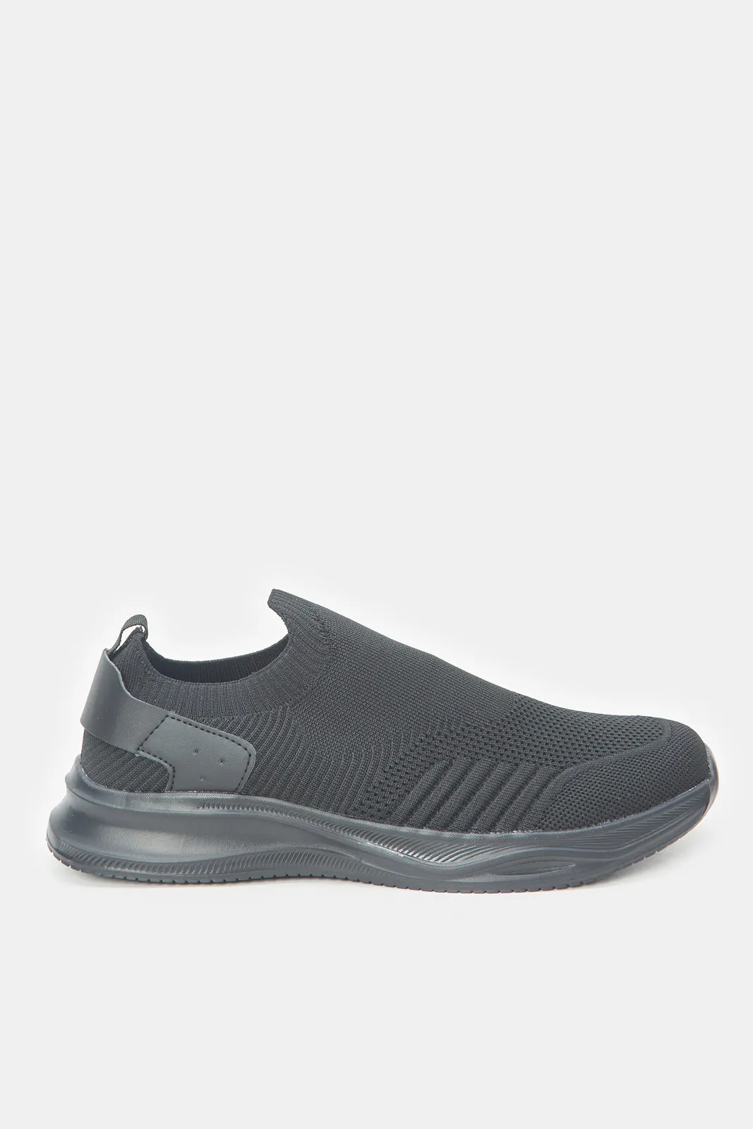 Men Black Solid Slip-On sold by Redtag