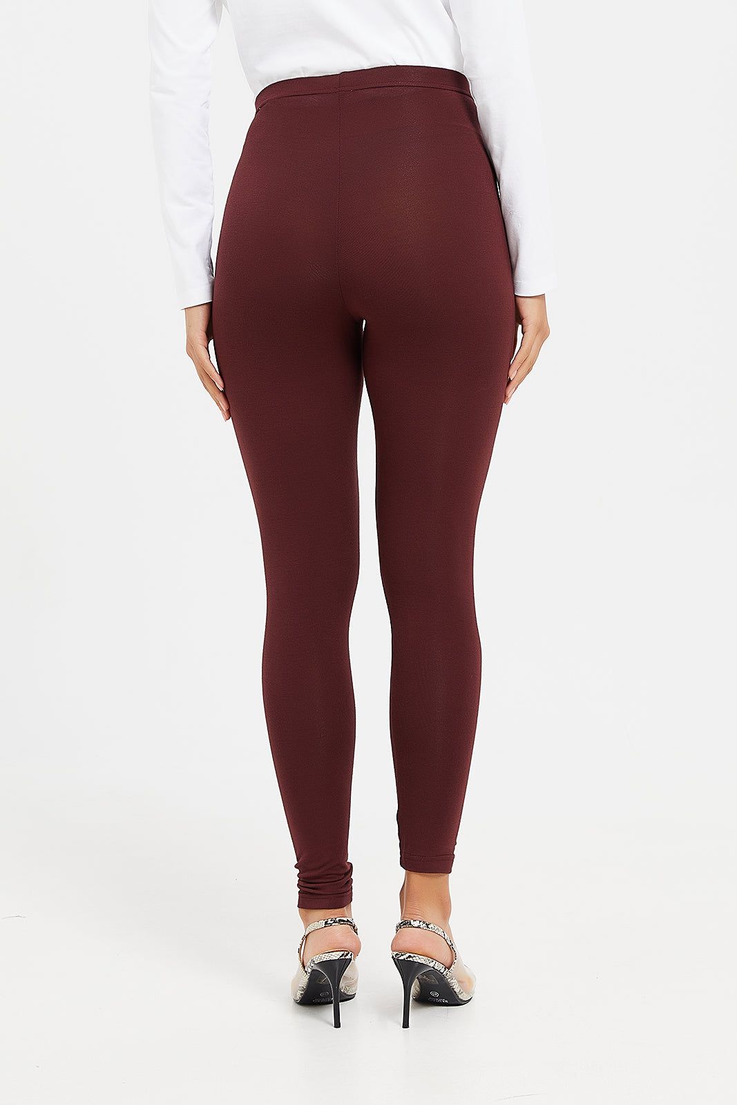 Women Burgundy Legging sold by Redtag product image thumbnail 3