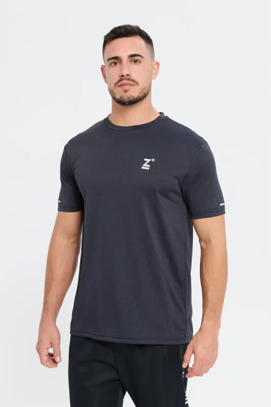 Men Black Active Slim Fit T-Shirt sold by Redtag