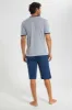 Grey And Navy Pyjama Set (2 Piece) sold by Redtag