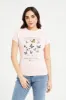 Women Mauve Butterfly Printed T-Shirt sold by Redtag