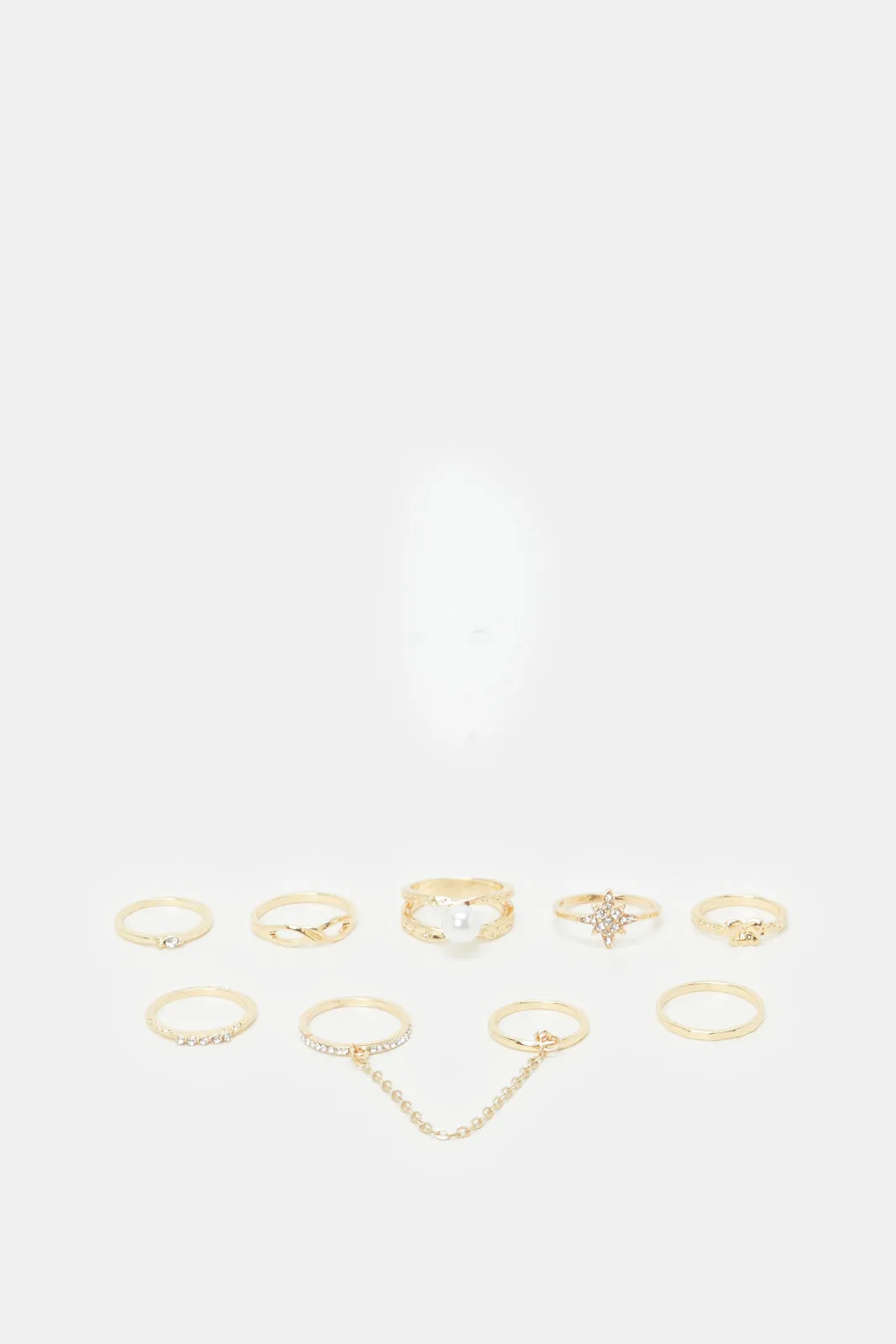 Women Embellished Ring Set (9 Piece) sold by Redtag