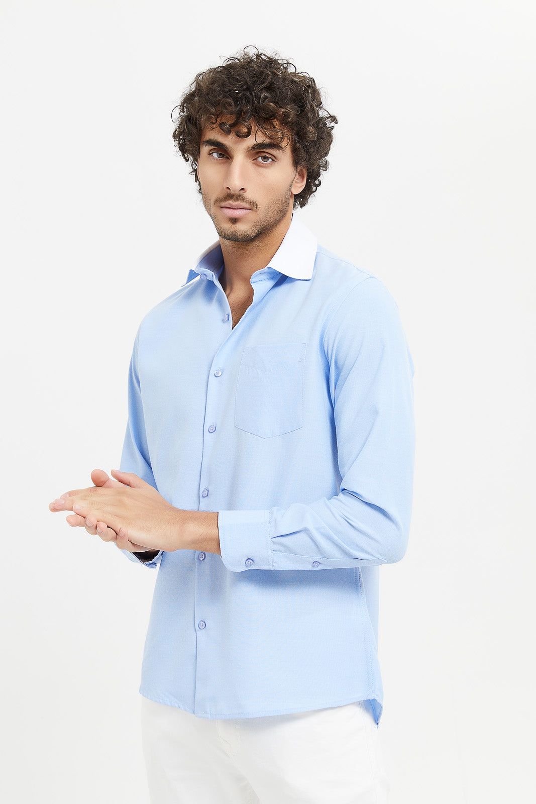 Men Blue Formal Shirt sold by Redtag