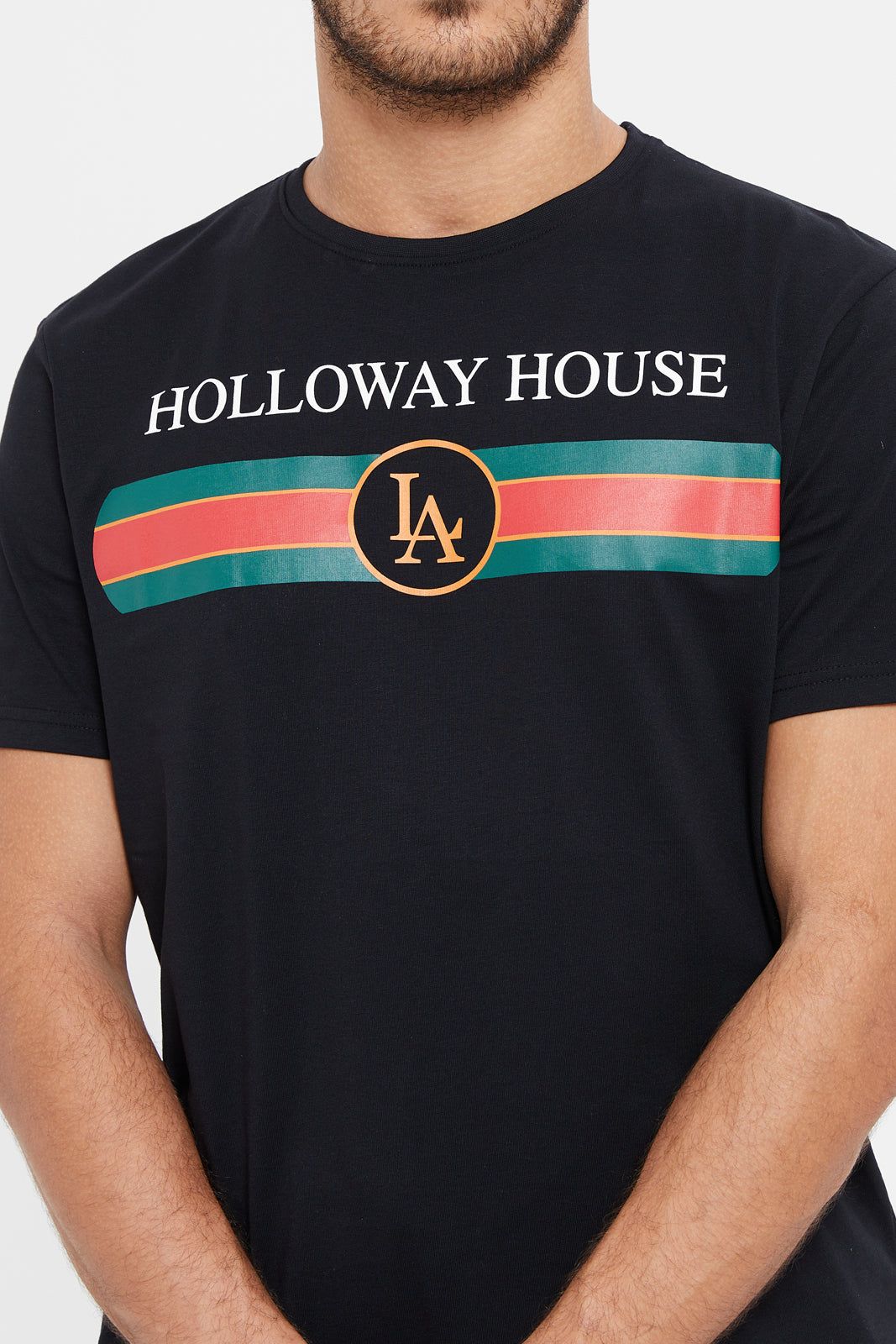 Men Black Graphic T-Shirt sold by Redtag product image thumbnail 4