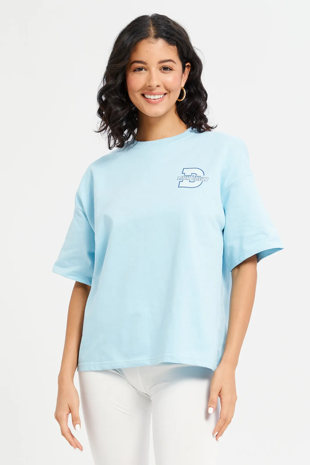 Woman Blue Printed Active Top sold by Redtag