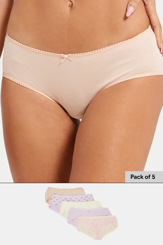 Women Assorted Printed Boyleg Brief (Pack of 5) sold by Redtag