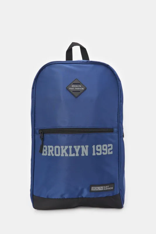Men Navy Printed Backpack sold by Redtag