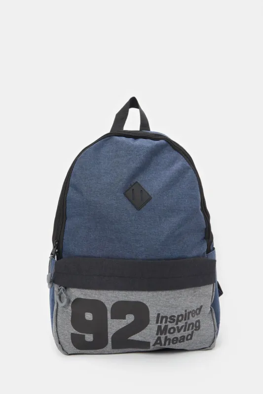 Men Navy Printed Backpack sold by Redtag