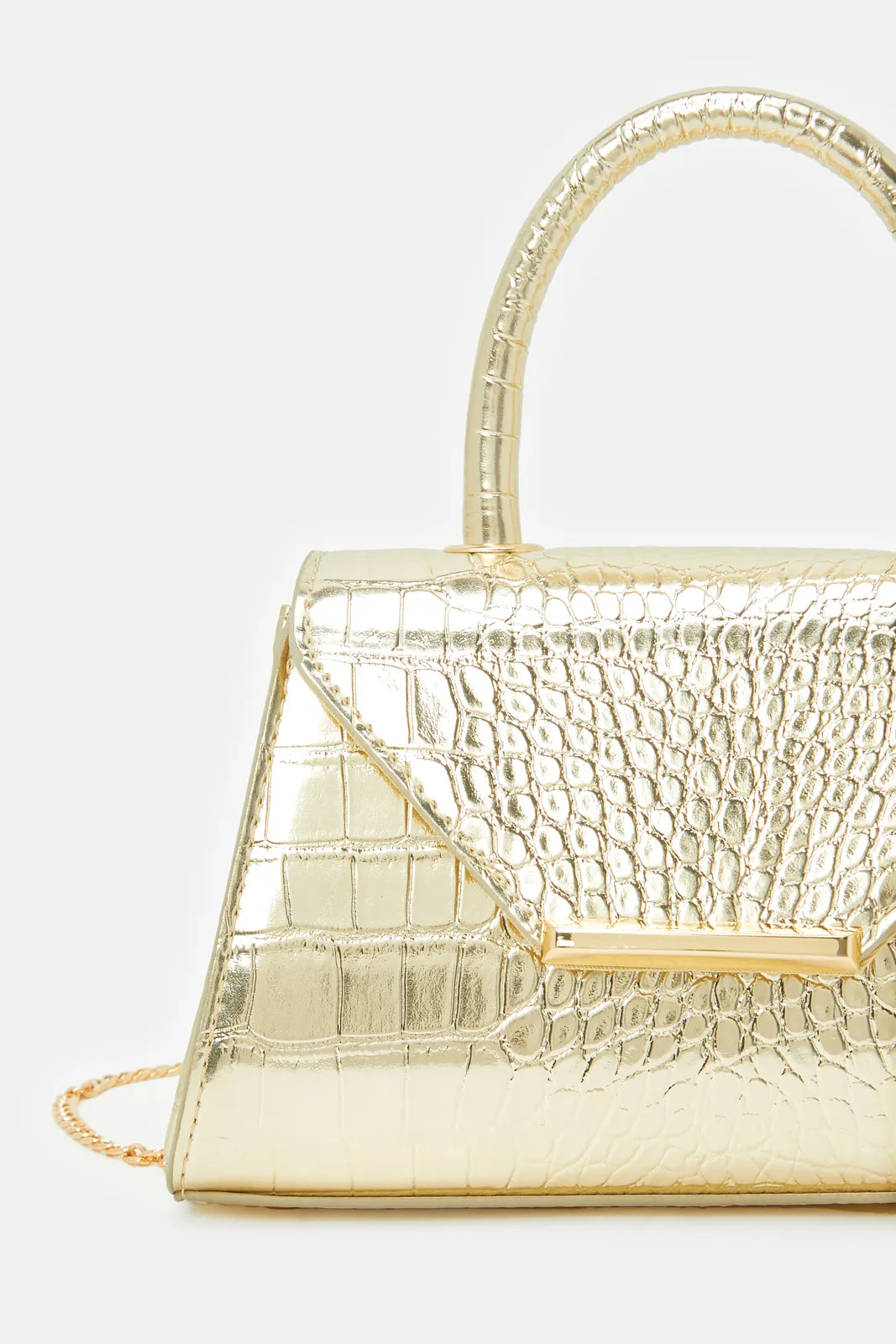 Women Gold Texture Evening Bag sold by Redtag product image thumbnail 3